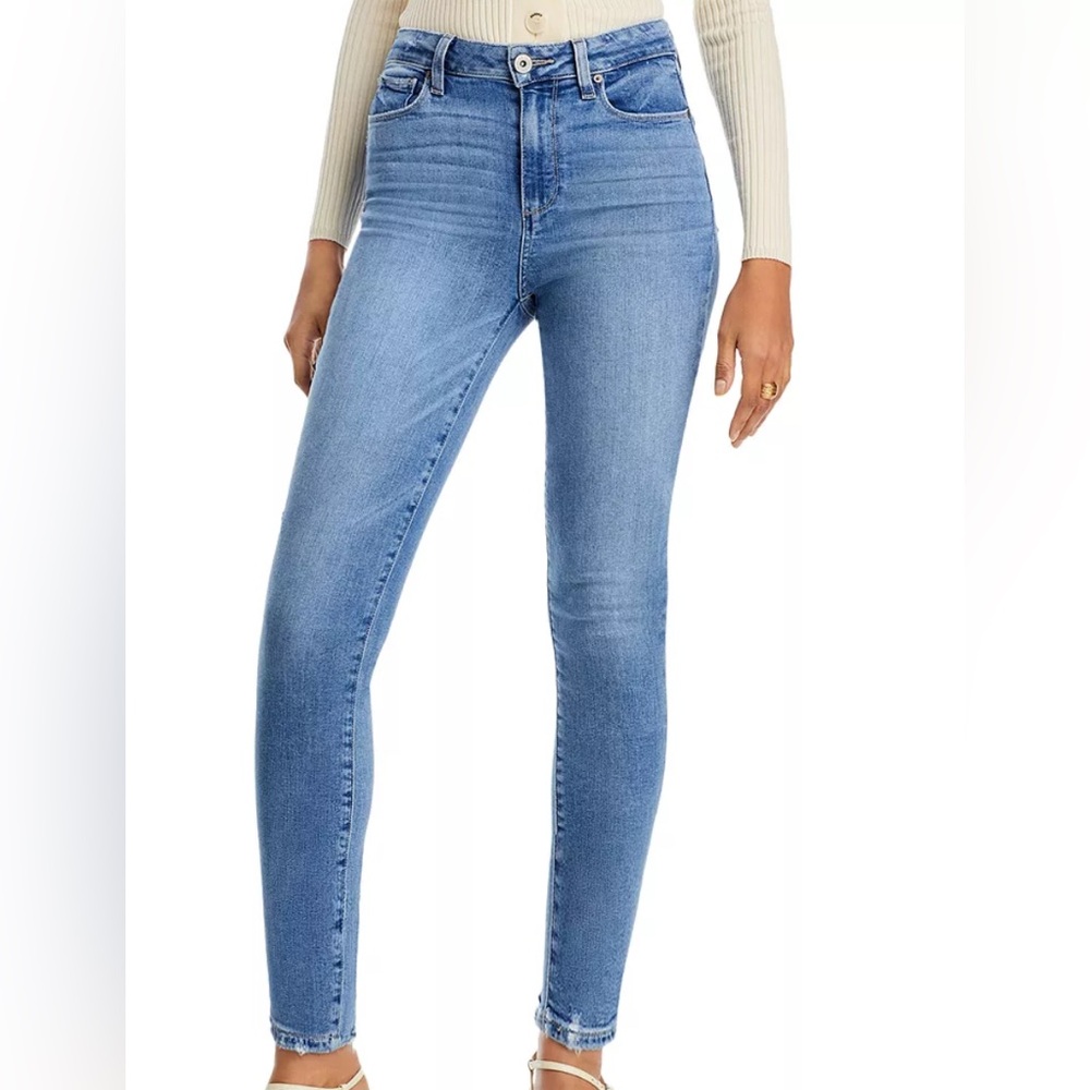 Paige Hoxton High Rise Crop Skinny Jeans | Afterbury w/ Torn Hem | Size 29